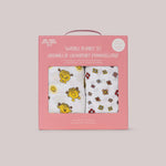 Little Miss Sunshine | 2-Pack Square Swaddle Blanket Set - | Milk & Baby
