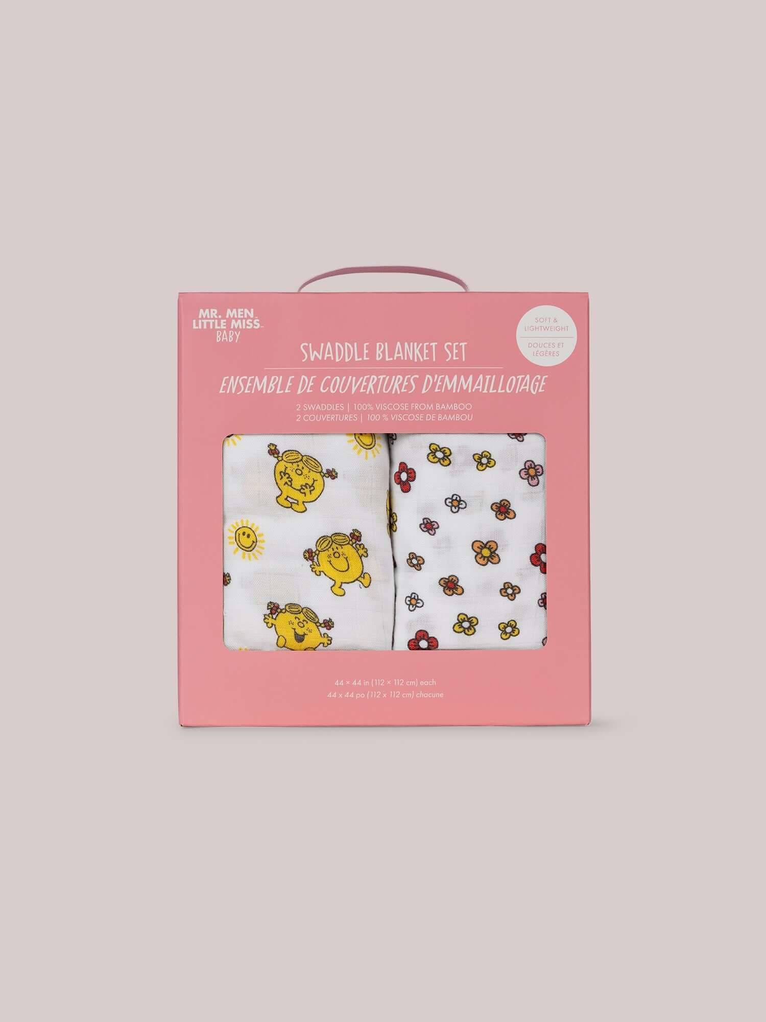 Little Miss Sunshine | 2-Pack Square Swaddle Blanket Set - | Milk & Baby