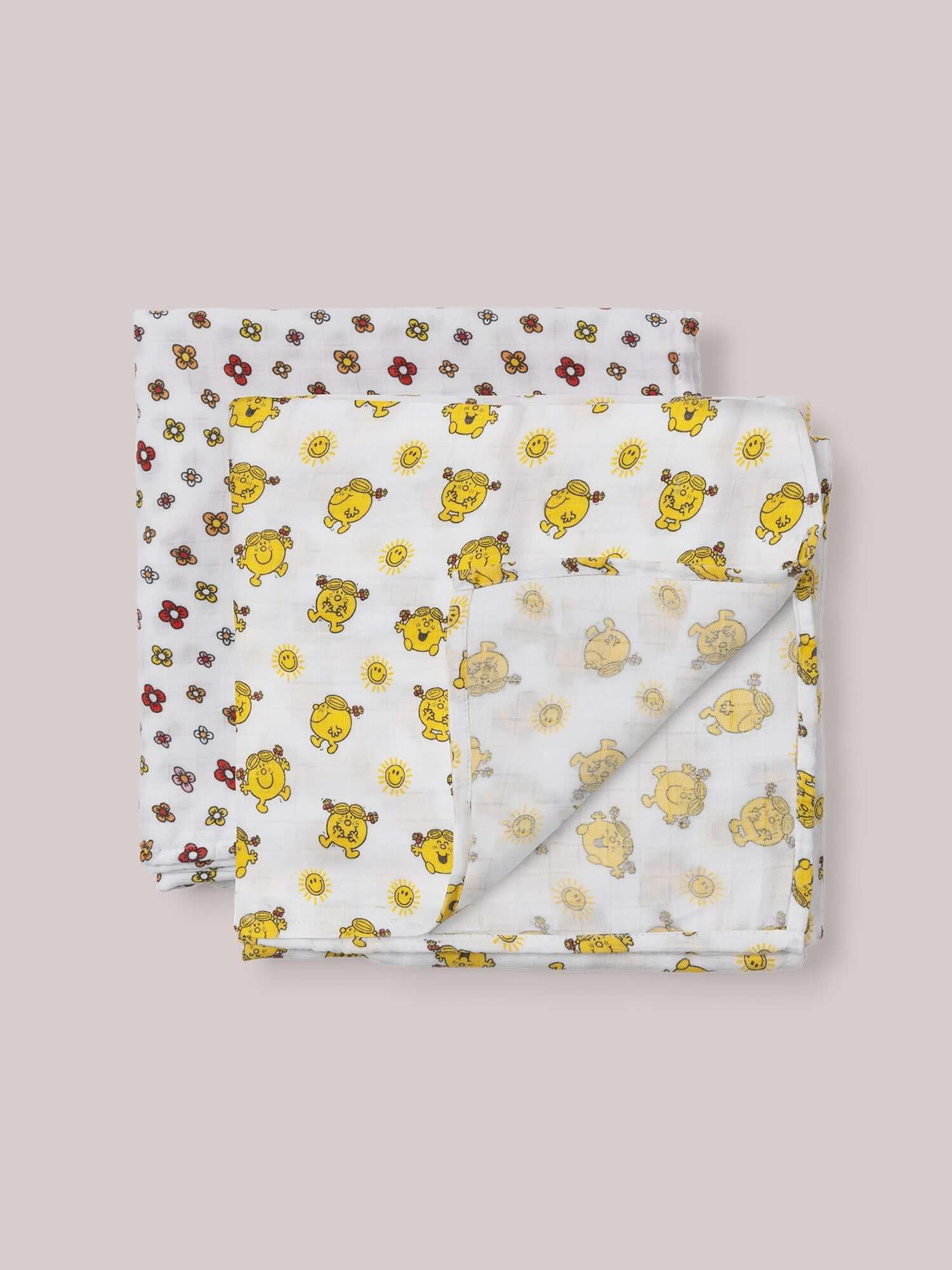 Little Miss Sunshine | 2-Pack Square Swaddle Blanket Set - | Milk & Baby