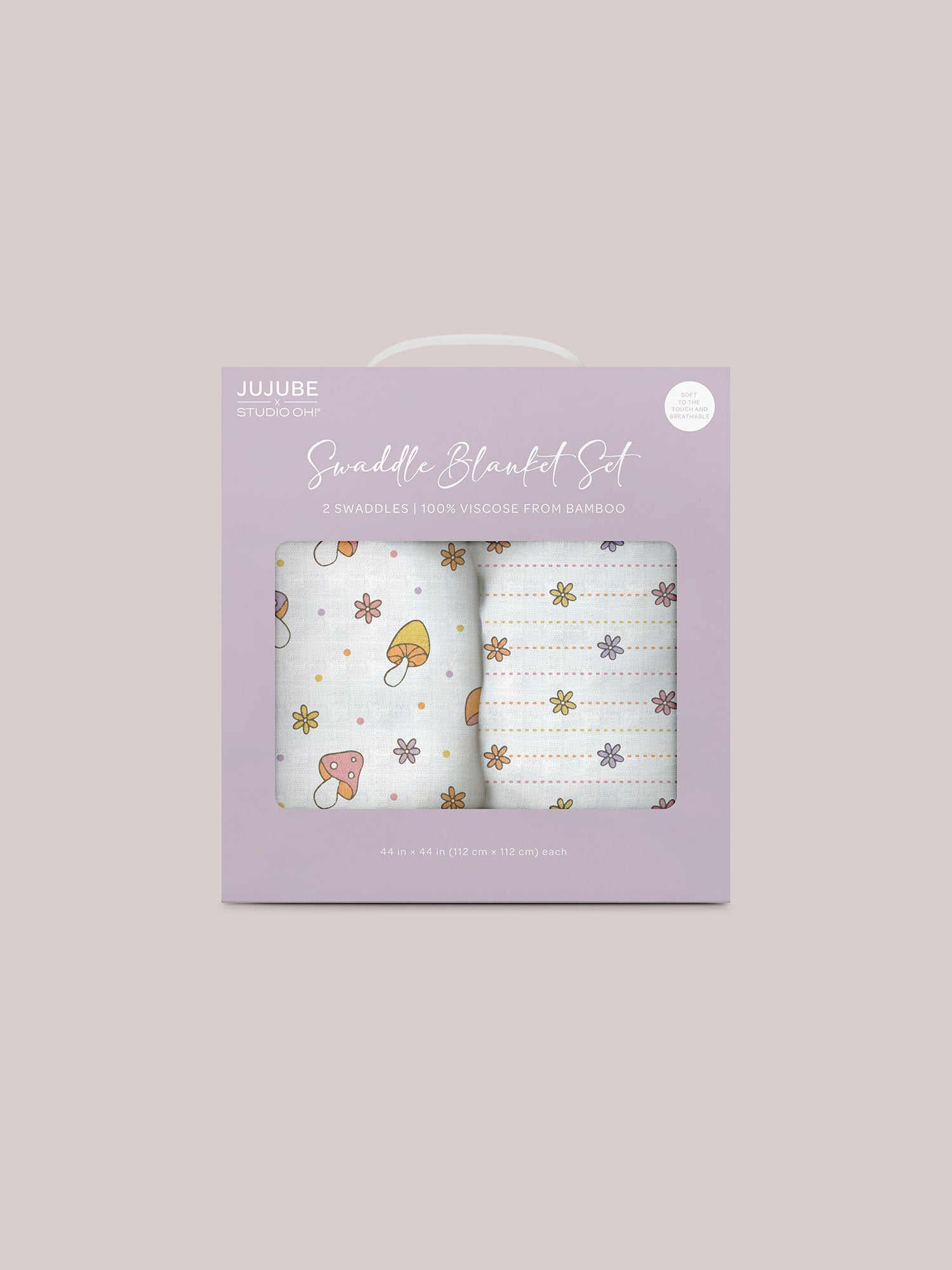 Mushy Love | 2-Pack Square Swaddle Blanket Set | Milk & Baby