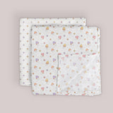 Mushy Love | 2-Pack Square Swaddle Blanket Set | Milk & Baby