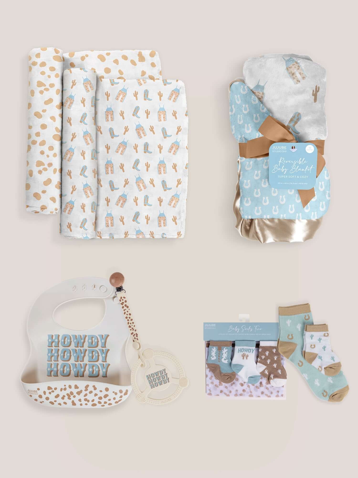Everyday Essentials Baby Bundle | Howdy Partner Blue | Milk & Baby