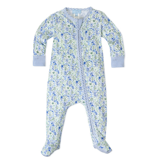 Birth Flowers Zip Baby Onesie Milk & Baby