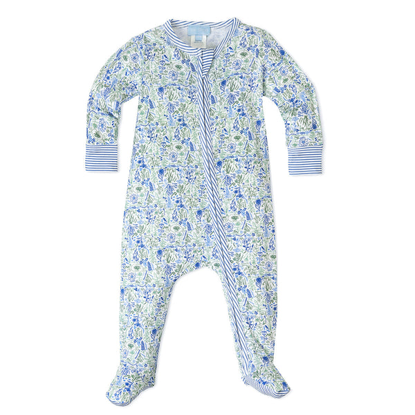 Birth Flowers Zip Baby Onesie Milk & Baby
