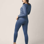 Jane Nursing Pajama Set | Slate Blue | Milk & Baby