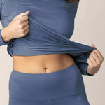 Jane Nursing Pajama Set | Slate Blue | Milk & Baby