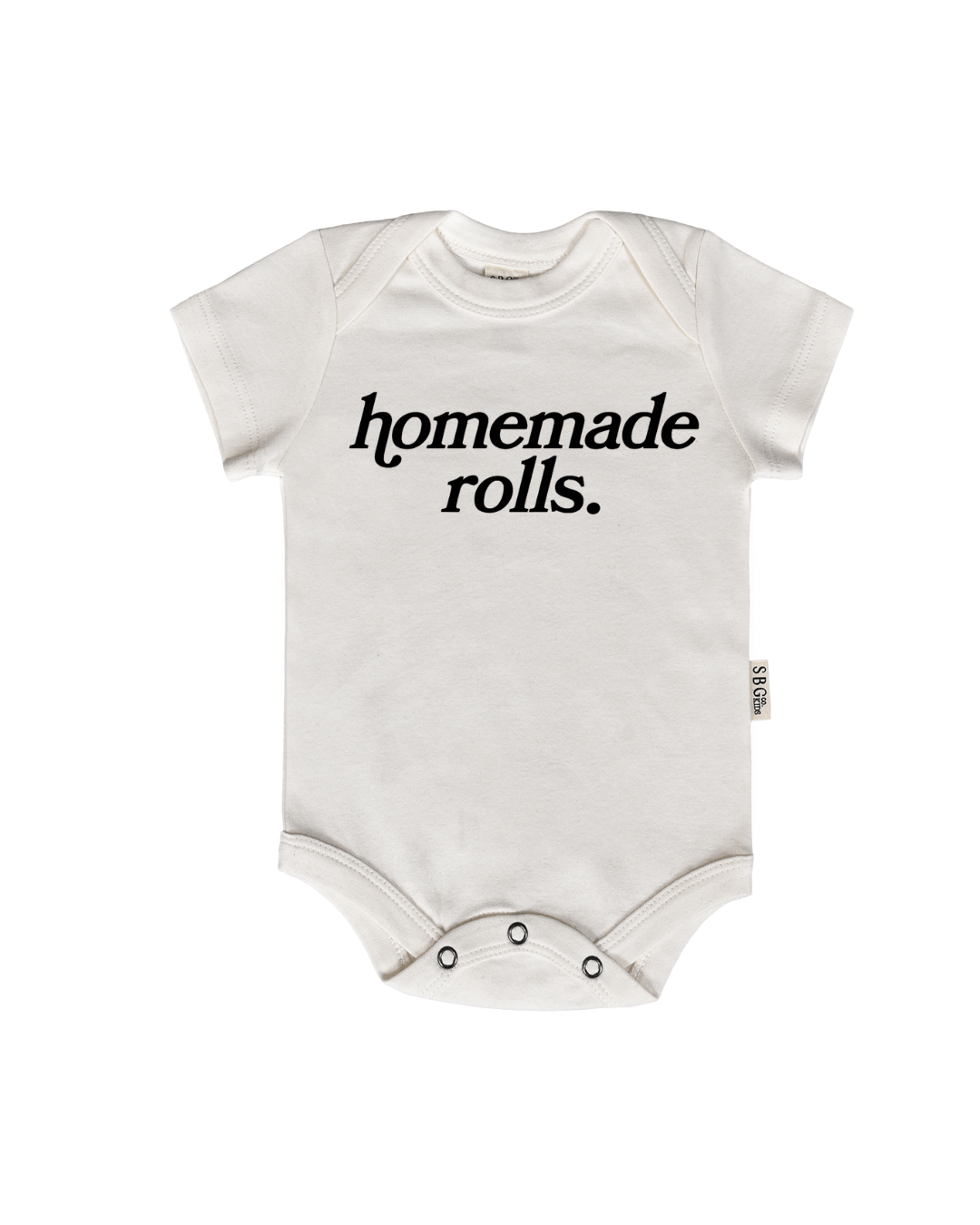 Homemade Rolls Baby Onesie | Milk & Baby