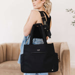 Utility-Strap Tote Diaper Bag - Black | Milk & Baby