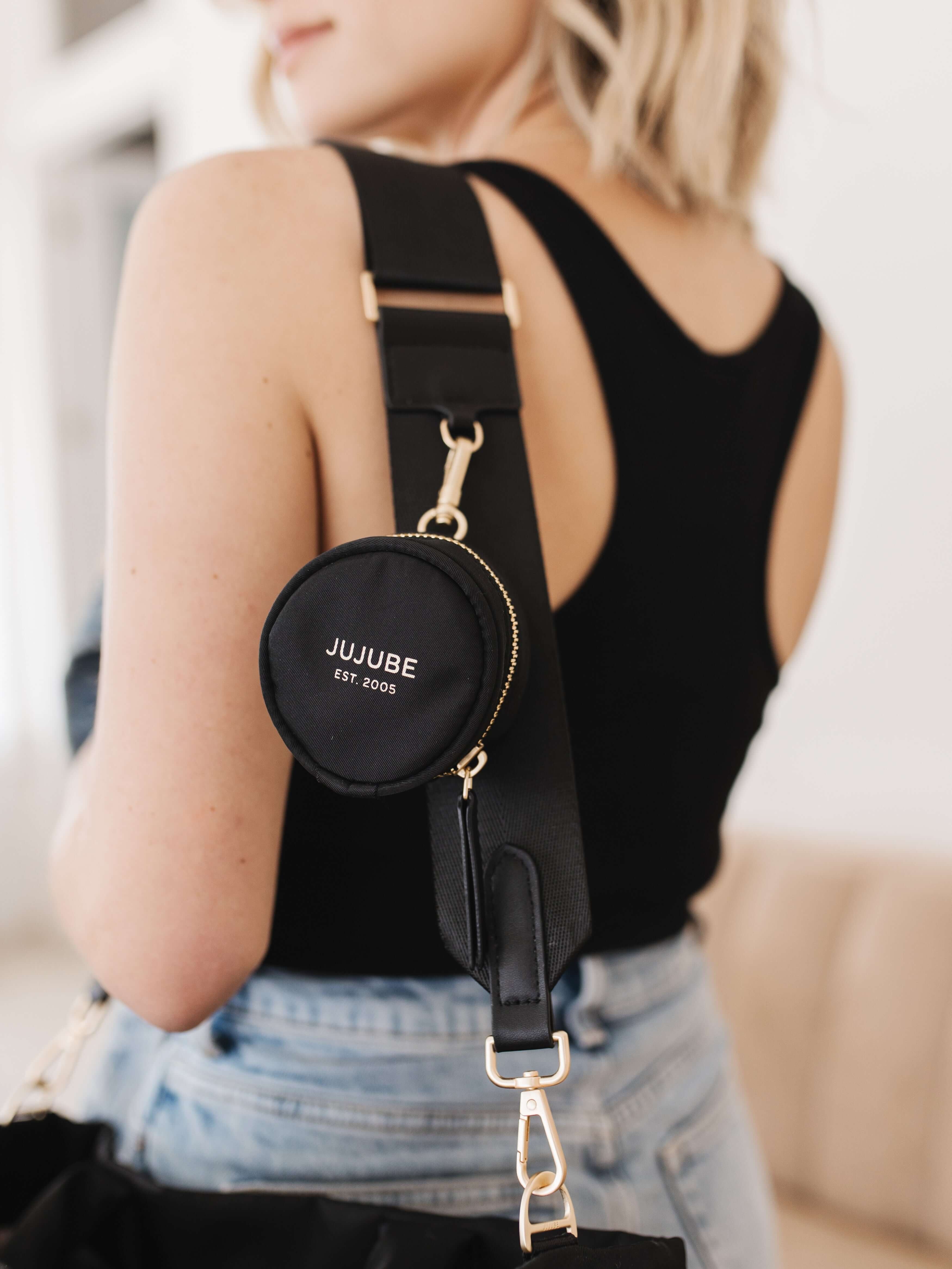 Utility-Strap Tote Diaper Bag - Black | Milk & Baby