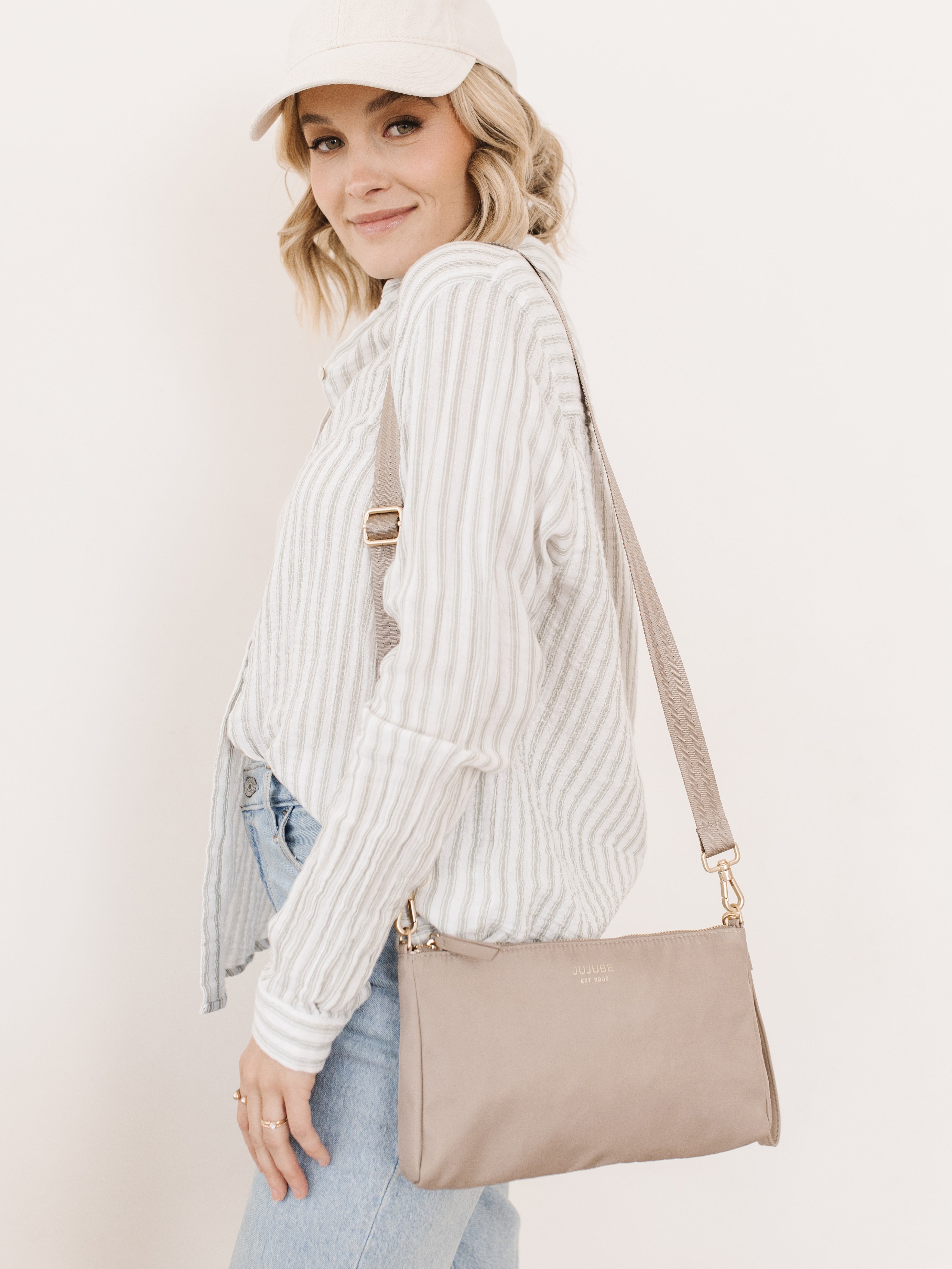 3-Piece Pouch Clutch Purse Set | Taupe | Milk & Baby
