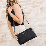 3-Piece Pouch Clutch Purse Set | Black | Milk & Baby