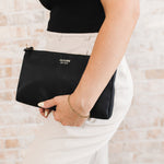 3-Piece Pouch Clutch Purse Set | Black | Milk & Baby