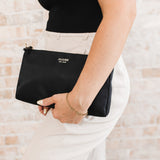 3-Piece Pouch Clutch Purse Set | Black | Milk & Baby