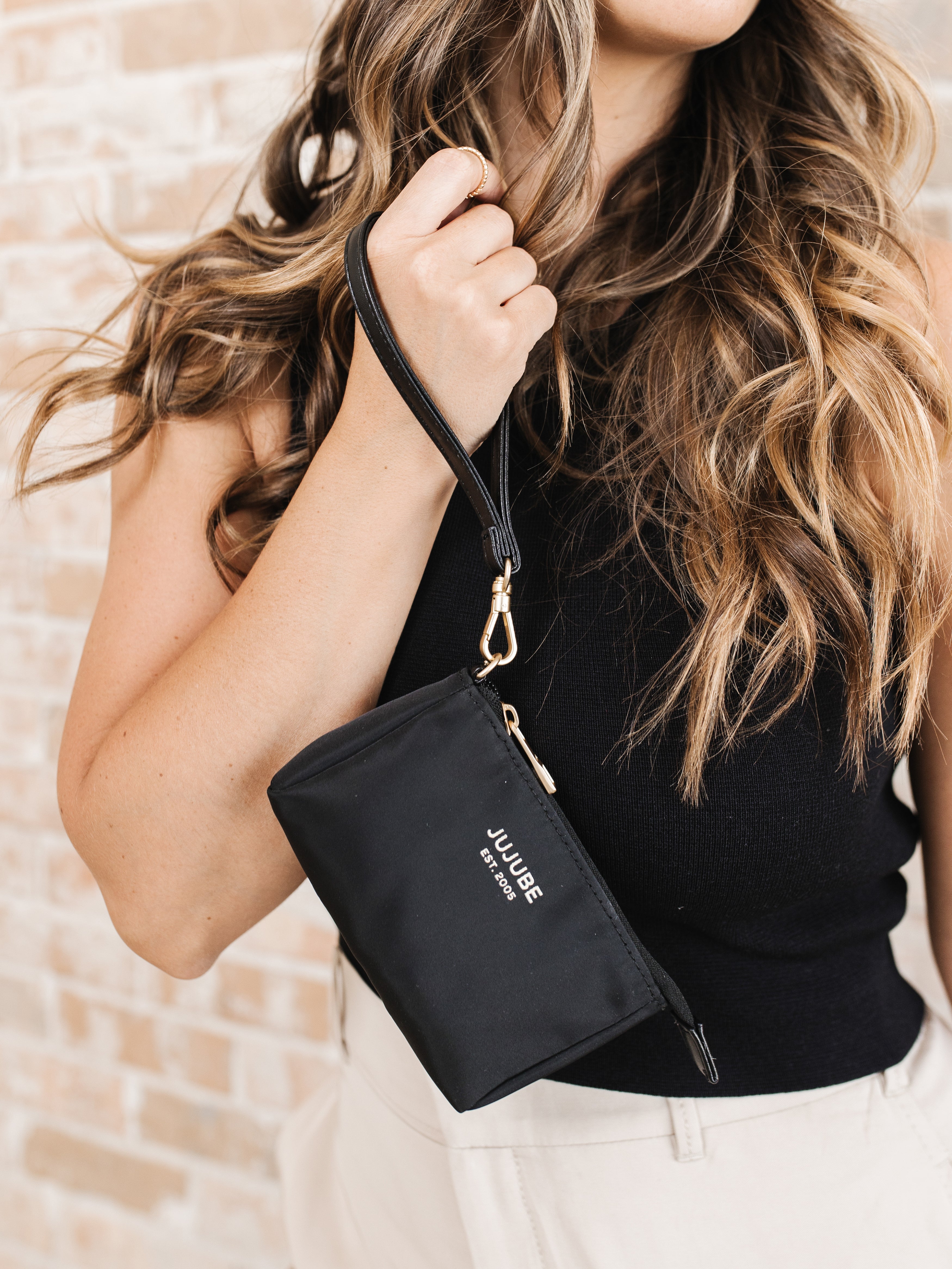 3-Piece Pouch Clutch Purse Set | Black | Milk & Baby