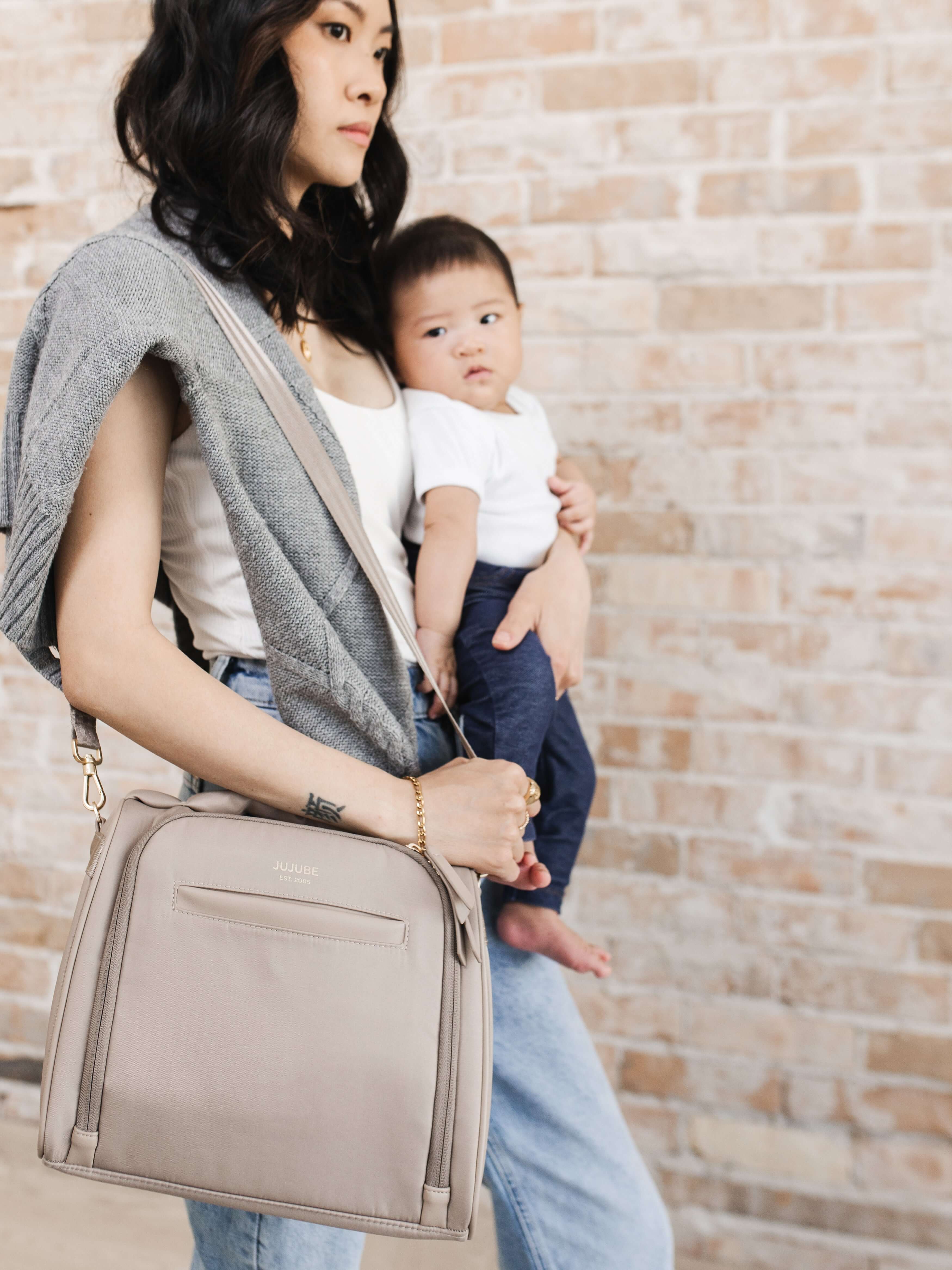 Insulated Bottle Bag - Taupe | Milk & Baby