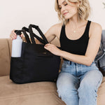 Utility-Strap Tote Diaper Bag - Black | Milk & Baby