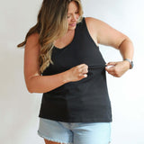Invisible Zip Breastfeeding Tank Top | Milk & Baby