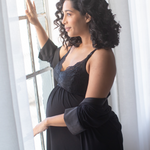 Lucille Maternity & Nursing Nightgown | Black | Milk & Baby