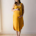 Ruffle Strap Labor & Delivery Gown | Honey | Milk & Baby