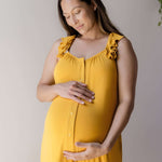 Ruffle Strap Labor & Delivery Gown | Honey | Milk & Baby