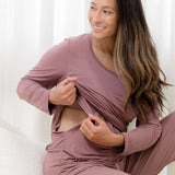 Bamboo Maternity & Nursing Long Sleeve T-shirt | Twilight | Milk & Baby