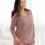 Bamboo Maternity & Nursing Long Sleeve T-shirt | Twilight | Milk & Baby