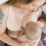 French Terry Racerback Nursing & Sleep Bra | Soft Pink Milk & Baby