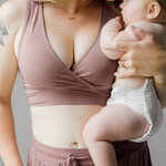 French Terry Racerback Nursing & Sleep Bra | Twilight Milk & Baby