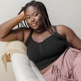 Sublime® Bamboo Hands-Free Pumping Lounge & Sleep Bra | Black