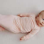 Heavenly Pink Knotted Baby Gown | Milk & Baby