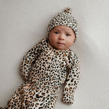 Leopard Knotted Newborn Baby Gown