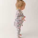 Allie Floral Bamboo Ruffle Convertible Footie | Milk & Baby