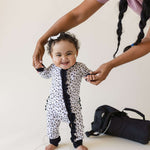 Allie Leopard Bamboo Ruffle Convertible Footie | Milk & Baby