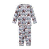 Cowboy Christmas Family Matching Soft Bamboo Pajamas | Snowy trails, tiny cabins, and a dash of Western spirit make these matching cowboy Christmas pajamas feel like a holiday storybook come to life. Crafted from buttery-soft, breathable bamboo with a tou
