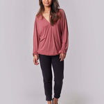 Nursing & Maternity Everywhere Long-Sleeve Wrap Blouse | Terra | Milk & Baby