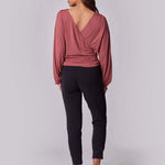 Nursing & Maternity Everywhere Long-Sleeve Wrap Blouse | Terra | Milk & Baby