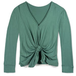 Nursing & Maternity Everywhere Long-Sleeve Wrap Blouse | Mineral | Milk & Baby
