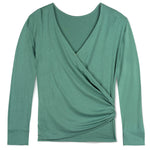 Nursing & Maternity Everywhere Long-Sleeve Wrap Blouse | Mineral | Milk & Baby