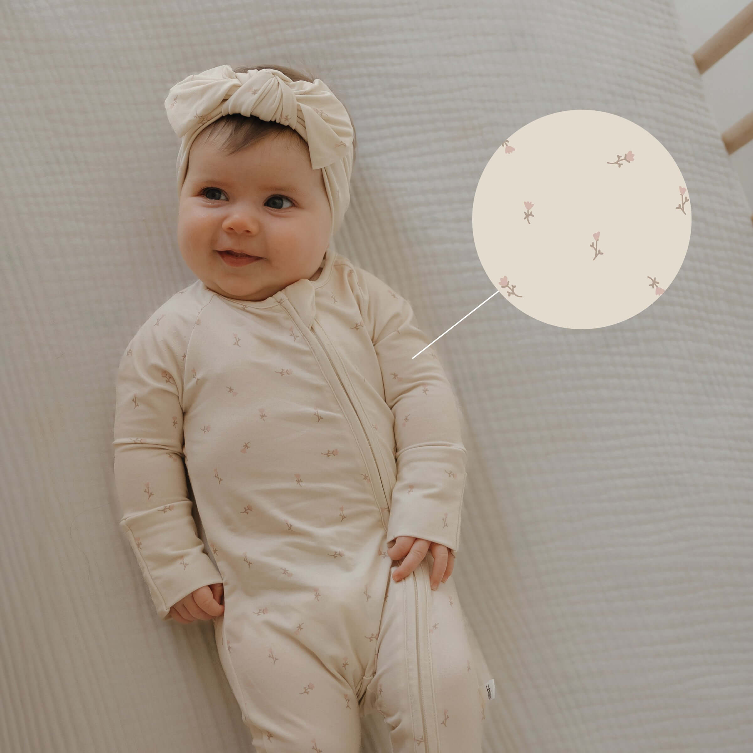 Lucy | Bamboo Zip Pajamas | Milk & Baby