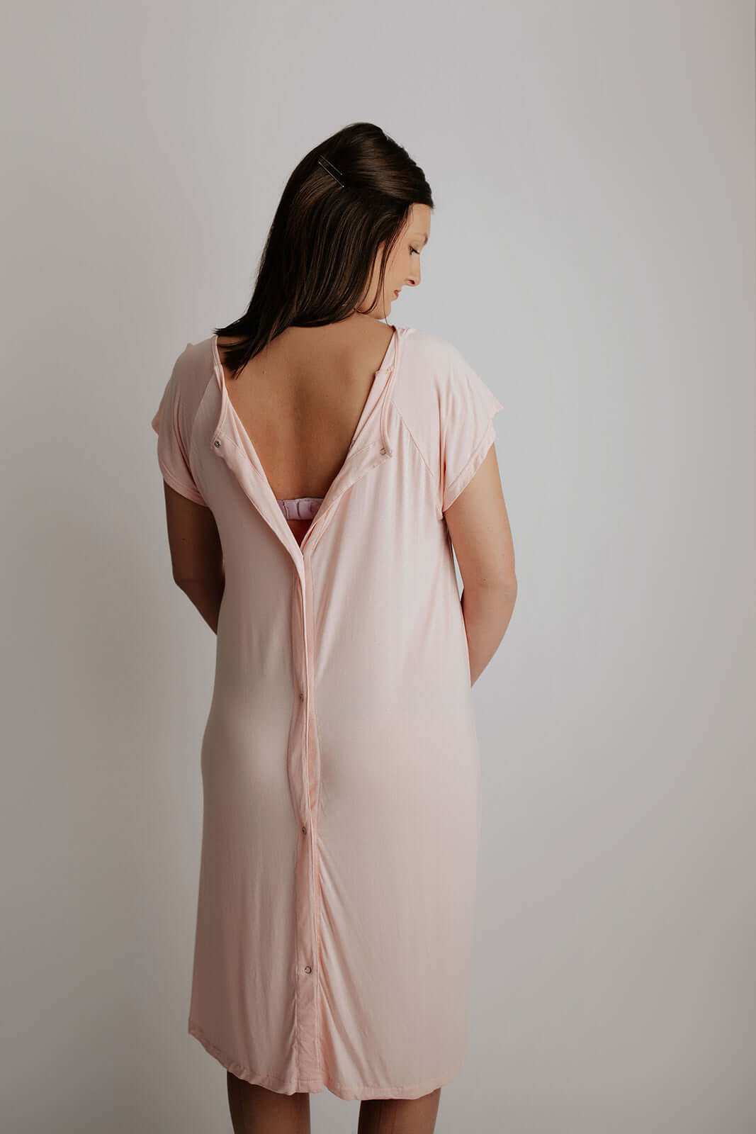 Heavenly Pink Mommy Labor & Delivery Gown | Milk & Baby