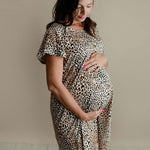Leopard Print Labor & Delivery Gown | Milk & Baby