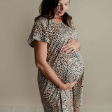 Leopard Print Labor & Delivery Gown | Milk & Baby