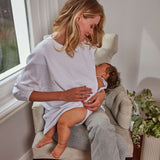 Let Loose Crossover Long Sleeve Maternity/Nursing Knit Top Milk & Baby