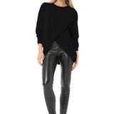 Let Loose Crossover Long Sleeve Maternity/Nursing Knit Top | Milk & Baby