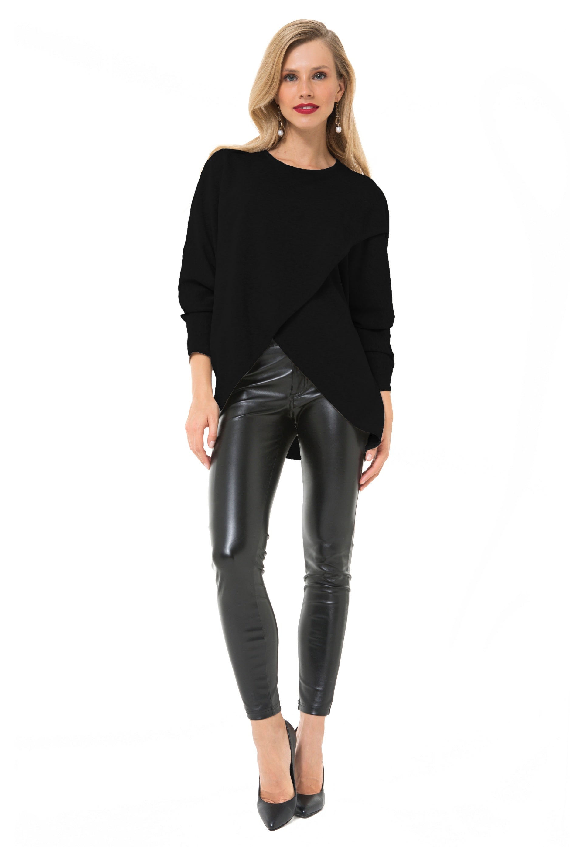 Accouchée Let Loose Crossover Knit Top - detail