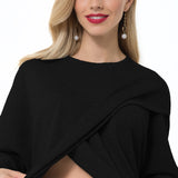 Let Loose Crossover Long Sleeve Maternity/Nursing Knit Top | Milk & Baby