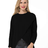 Let Loose Crossover Long Sleeve Maternity/Nursing Knit Top | Milk & Baby