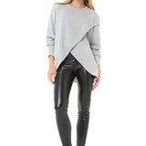 Let Loose Crossover Long Sleeve Maternity/Nursing Knit Top