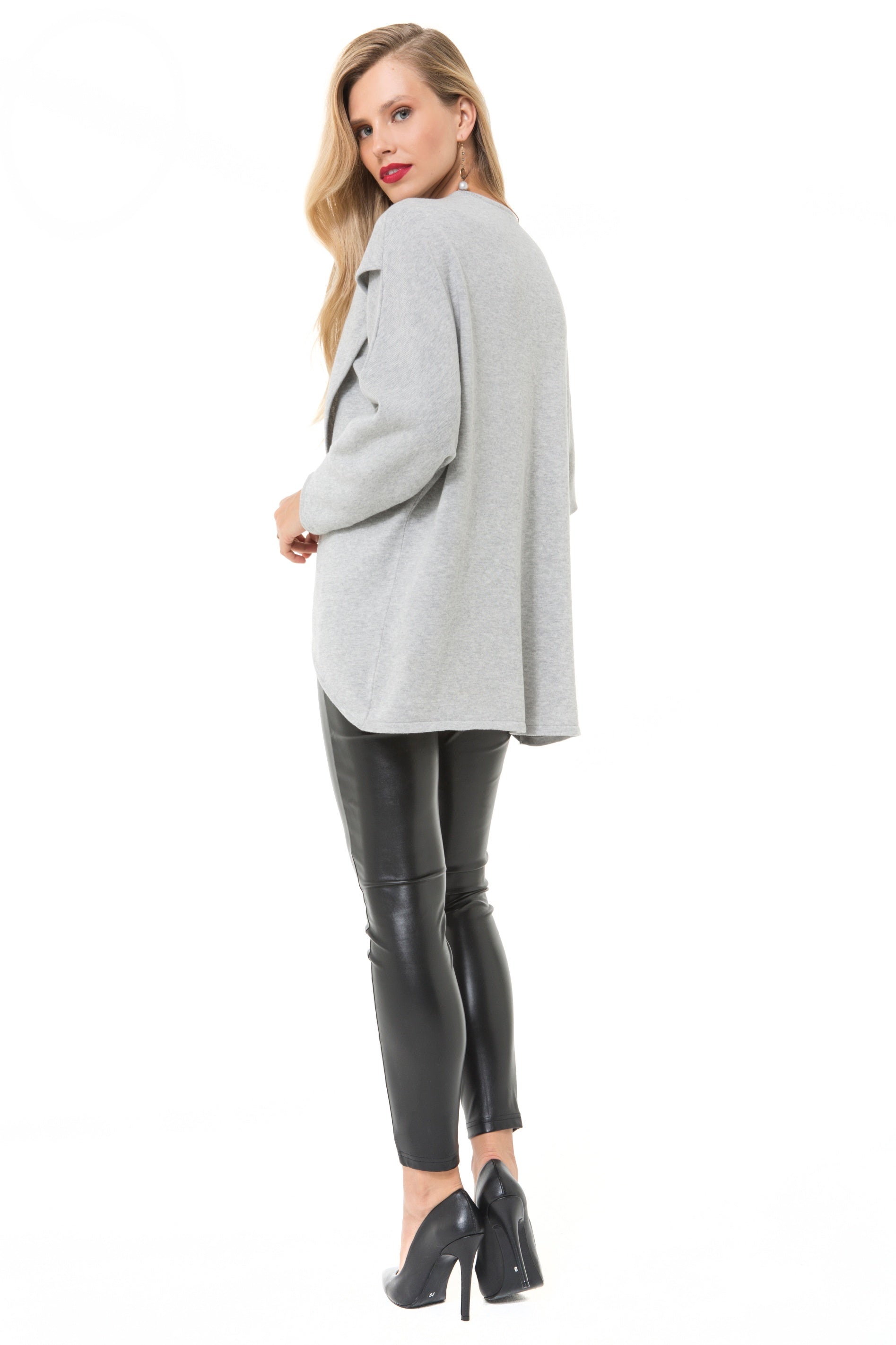 Let Loose Crossover Long Sleeve Maternity/Nursing Knit Top | Milk & Baby