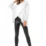 Let Loose Crossover Long Sleeve Maternity/Nursing Knit Top | Milk & Baby